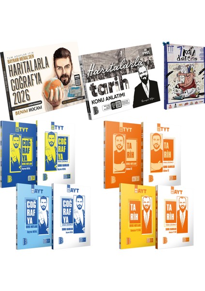 2026 Tyt Ayt Tarih-Coğrafya Ders Notları-Çözümlü Soru Bankası-Haritalarla Coğrafya-Haritalarla Tarih