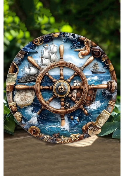 20 x 20cm Deniz Ruhunu Evine Taşı! Ahşap Duvar Süsü DT101