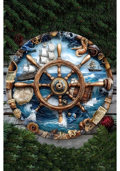 20 x 20cm Deniz Ruhunu Evine Taşı! Ahşap Duvar Süsü DT101 fiyatları