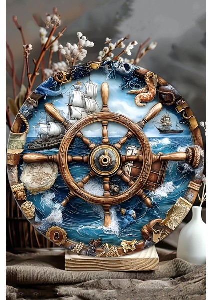 20 x 20cm Deniz Ruhunu Evine Taşı! Ahşap Duvar Süsü DT101 modelleri