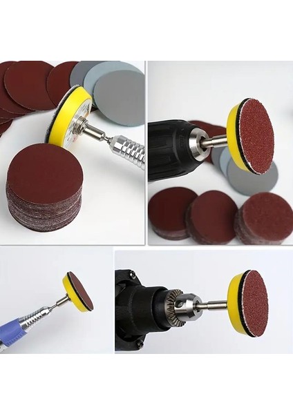 52 Parça Mini Cırt Zımpara Pimli Matkap Gravür Uyumlu 3.2 mm Zımpara Seti modelleri