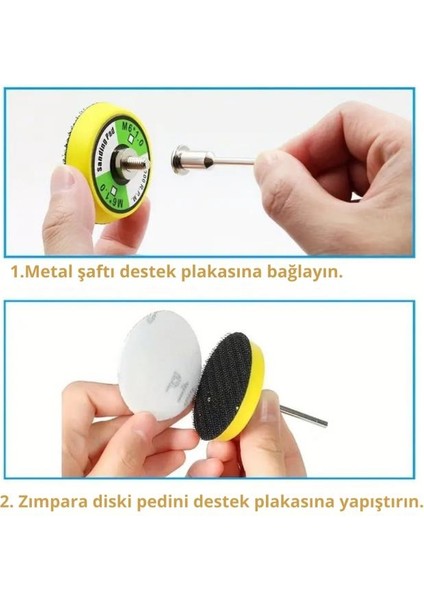 52 Parça Mini Cırt Zımpara Pimli Matkap Gravür Uyumlu 3.2 mm Zımpara Seti fırsatları