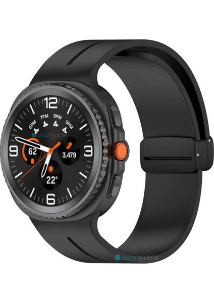 Galaxy Watch 8 40 / 44 mm Uyumlu Silikon Kordon Magnetik D Tokalı Spor Kayış Mıknatıslı Toka modelleri