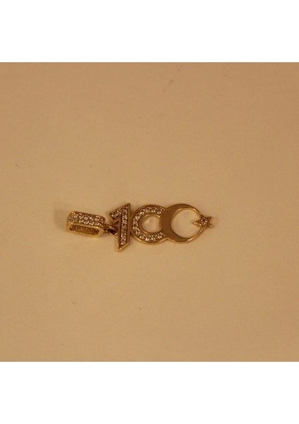 14 Ayar Altın Cumhuriyet 100. Yıl Kolye Ucu