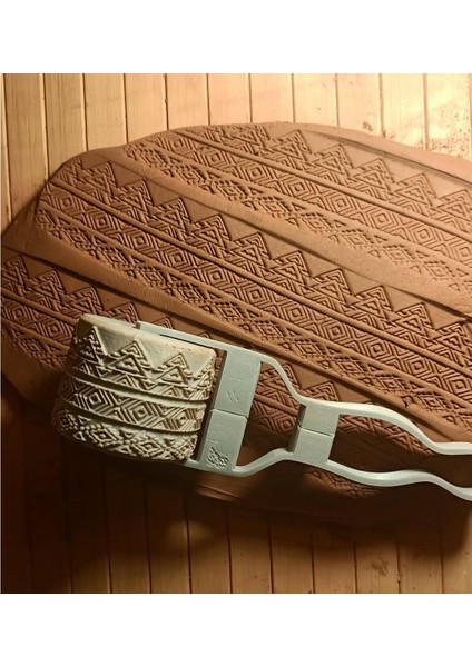 5 cm Doku Rulosu Aztec/aztek Antik Desen Silindir Desen Oklavası Mühür Baskı Seramik ve Polimer Kil