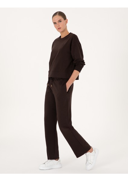 Kadın Kahverengi Loose Fit Eşofman Altı 50314964-VR029 modelleri