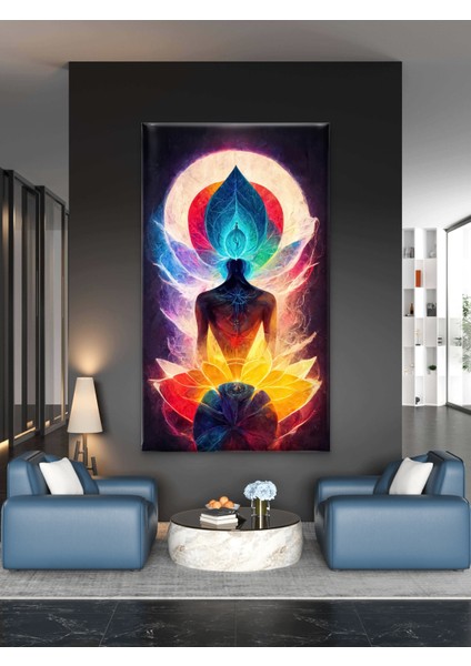 Lotus Aura Spiritüalizm Temalı Baskı Kanvas Tablo