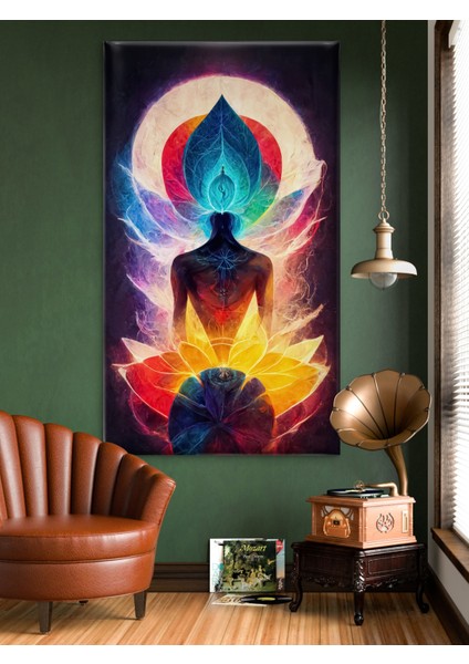 Lotus Aura Spiritüalizm Temalı Baskı Kanvas Tablo fiyatları