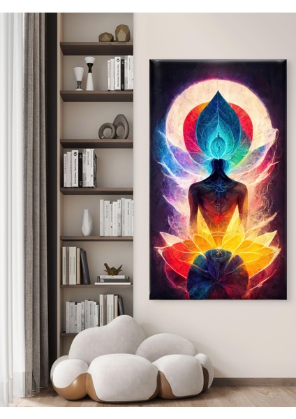 Lotus Aura Spiritüalizm Temalı Baskı Kanvas Tablo modelleri
