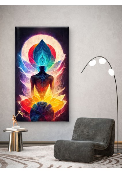 Lotus Aura Spiritüalizm Temalı Baskı Kanvas Tablo fırsatları