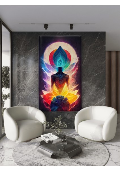 Lotus Aura Spiritüalizm Temalı Baskı Kanvas Tablo indirimleri