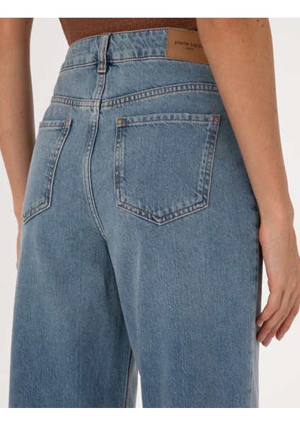 Kadın Mavi Loose Fit Jean Pantolon 50308443-VR036