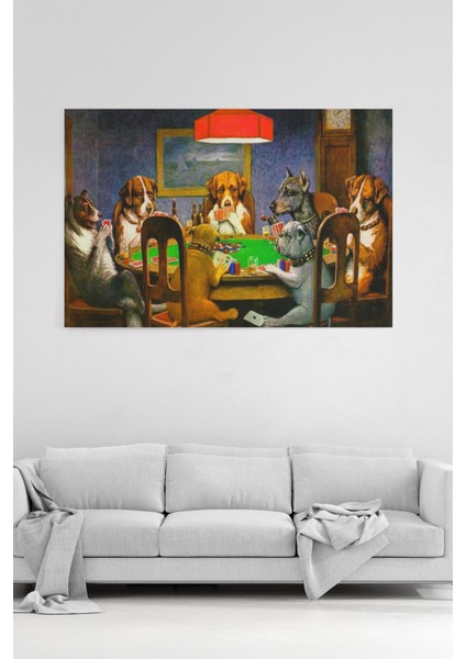 Kart Oynayan Köpekler Tablo – Dekoratif Duvar Sanatı