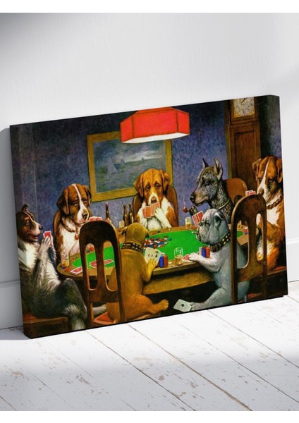 Kart Oynayan Köpekler Tablo – Dekoratif Duvar Sanatı fiyatları