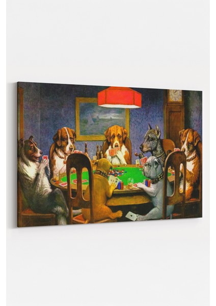 Kart Oynayan Köpekler Tablo – Dekoratif Duvar Sanatı modelleri