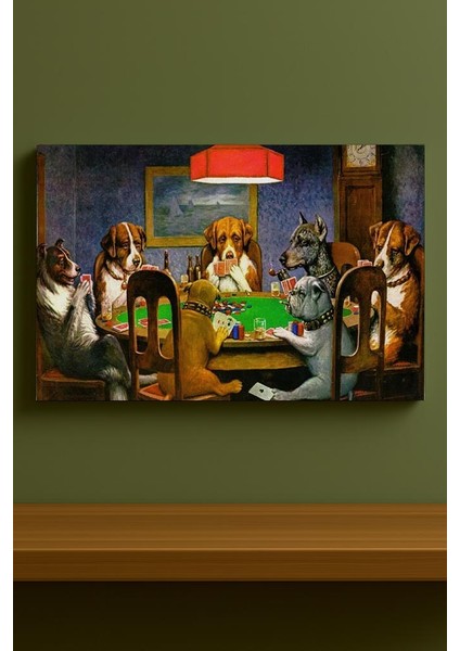 Kart Oynayan Köpekler Tablo – Dekoratif Duvar Sanatı fırsatları