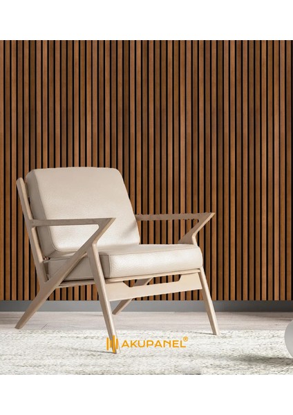 Plus 60X245 cm Ceviz Renk Akustik Ahşap Duvar Paneli fırsatları