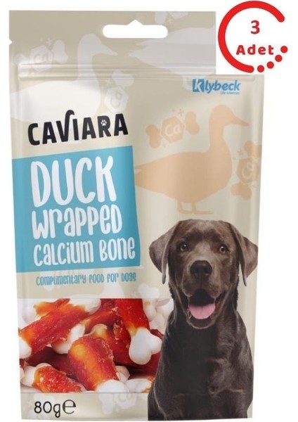 Ördek Etli Kalsiyum Kemik Köpek Ödülü 80 gr x 3 Adet