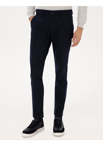 Erkek Lacivert Slim Fit Kanvas Pantolon 50309952-VR033 fiyatları