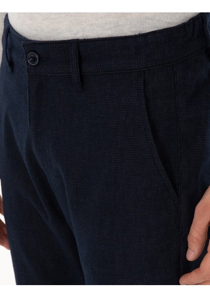 Erkek Lacivert Slim Fit Kanvas Pantolon 50309952-VR033 indirimleri