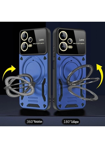 Xiaomi Redmi Note 12 Pro 5g Kılıf Joy Lens Standlı Kapak - Mor fiyatları