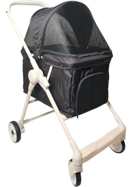 Zampa Hamilton Kedi & Köpek Arabası, Siyah, 50X68X90 cm