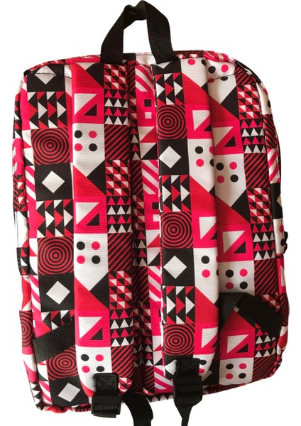 Kırmızı Desenli Unisex Okul Sırt Çantası Dayanıklı Hafif ve Modern Tasarım fiyatları