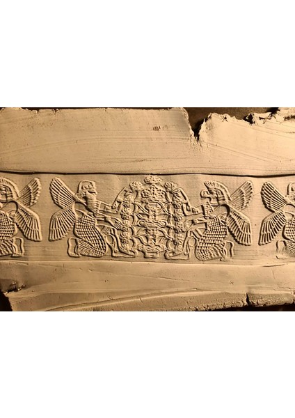 5,5 cm Doku Rulosu Antik Sümer ve Babil Desen Oklavası Seramik ve Polimer Kil Kalıp- SÜMER12