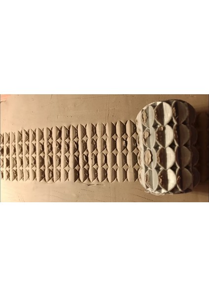 6 cm Doku Rulosu Silindir Mühür Seramik&polimer Kil Desen Oklavası- Geometrik6