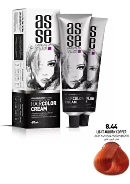Hair Color Systems Saç Boyası 60 ml. - 8.44 Açık Kumral Yoğun Bakır