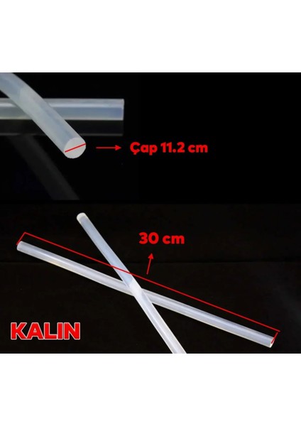 Kalın Mum Silikon 11.2 mm Çubuk Sıcak Silikon Hobi Süs Hediyelik Eşya Maket Yapıştırma 10 Adet fiyatları