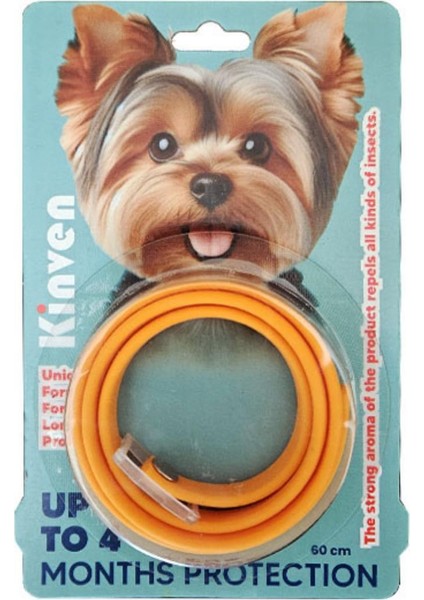 Köpek Bit Pire Uzaklaştıcı Tasma 60 cm Turuncı