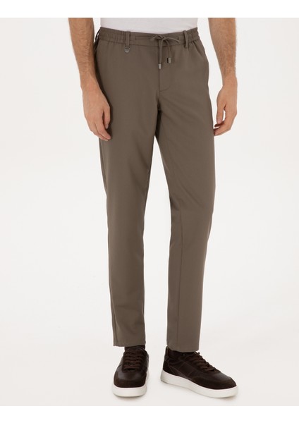 Erkek Vizon Ex. Slim Fit Kumaş Pantolon 50311728-VR052 fiyatları