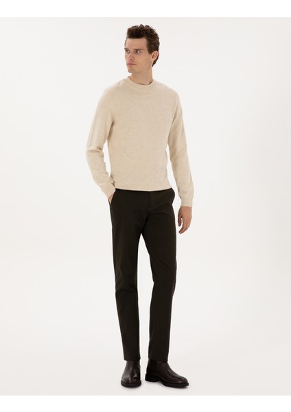 Erkek Koyu Haki Regular Fit Kanvas Pantolon 50310902-VR111 modelleri