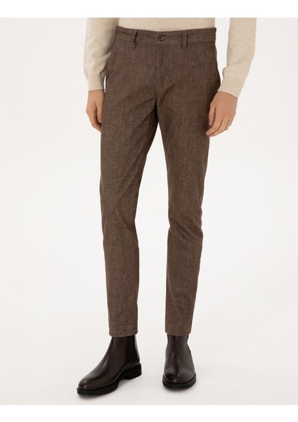 Erkek Vizon Slim Fit Kanvas Pantolon 50309952-VR052 fiyatları