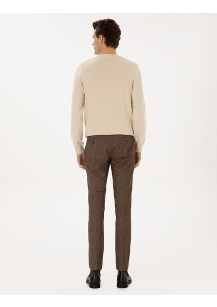 Erkek Vizon Slim Fit Kanvas Pantolon 50309952-VR052 fırsatları