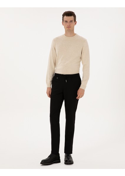 Erkek Siyah Ex. Slim Fit Kumaş Pantolon 50311728-VR046