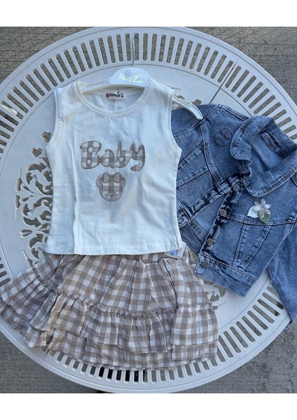 Kot Ceketli Kız Çocuk 3 Lü Takım modelleri