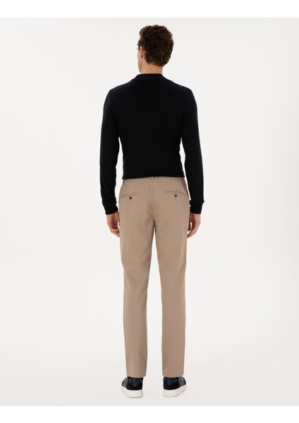 Erkek Bej Ex. Slim Fit Kumaş Pantolon 50311728-VR011 fırsatları