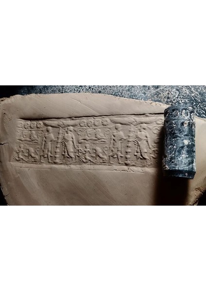 9 cm Doku Silindiri Sümer Antik Silindir Mühür Seramik&polimer Kil Desen OKLAVASI-SÜMER11 fiyatları