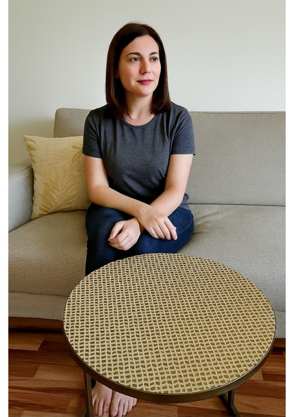 Gold Desenli 3’lü Sehpa Örtüsü Takımı Yıkanabilir Pvc Çeyizlik Kolay Temizlenen Klasik Lüks Model fırsatları