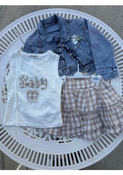 Kot Ceketli Kız Çocuk 3 Lü Takım fiyatları