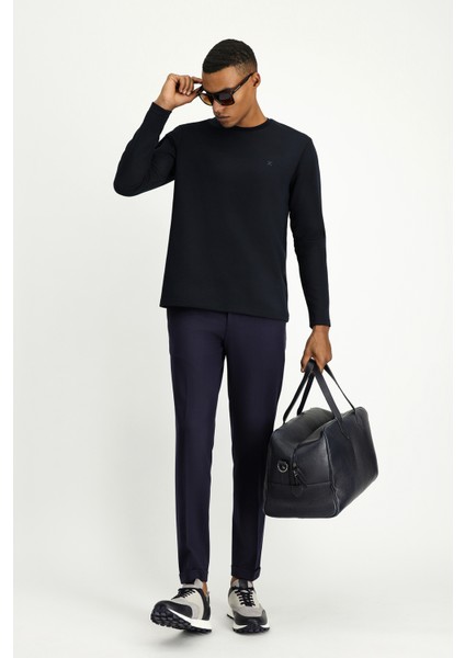 Bisiklet Yaka Regular Fit Pamuklu Sweatshirt modelleri