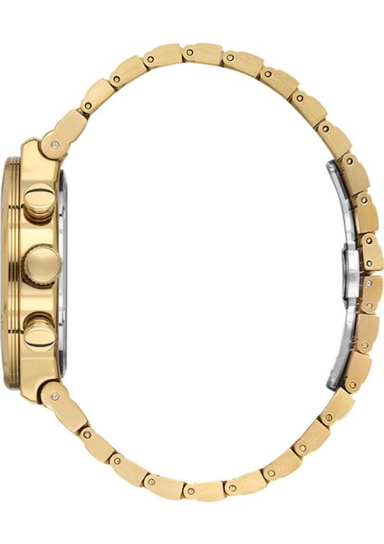 DKE.1.13996.6 Altın Gold Beyaz Aktif Fonksiyonlu Çizgili Premium Kadran Çelik Kordonlu Erkek Kol Saati fiyatları