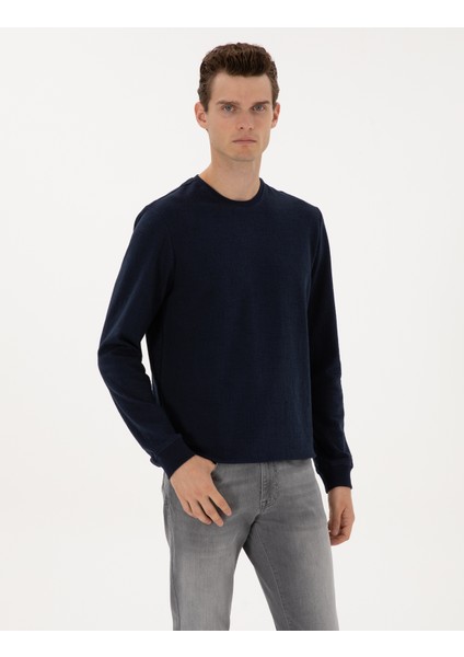 Erkek Lacivert Regular Fit Sweatshirt 50313944-VR033