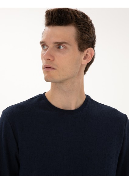 Erkek Lacivert Regular Fit Sweatshirt 50313944-VR033 fiyatları