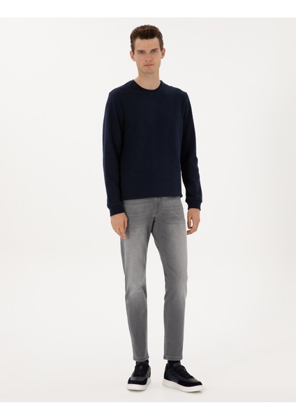 Erkek Lacivert Regular Fit Sweatshirt 50313944-VR033 fırsatları