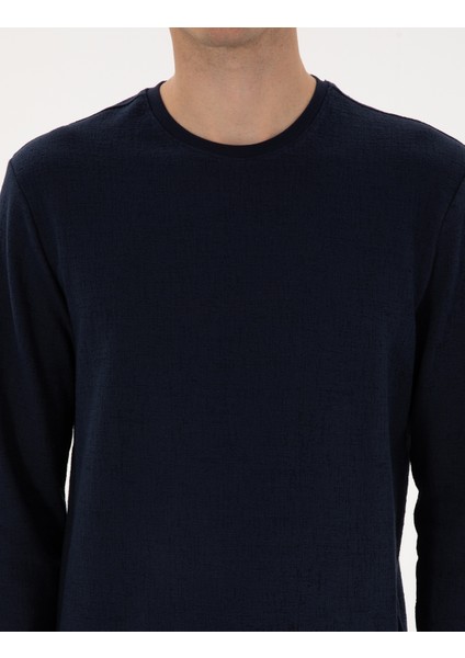 Erkek Lacivert Regular Fit Sweatshirt 50313944-VR033