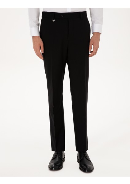 Erkek Siyah Slim Fit Kumaş Pantolon 50313984-VR046 fiyatları