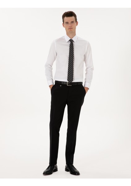 Erkek Siyah Slim Fit Kumaş Pantolon 50313984-VR046 modelleri